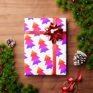 Presente Papel Colorido Simples de Vestir Árvores de Natal