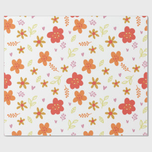 Presente Papel com Estampa Floral – Desenho de Flores Contí