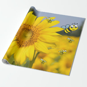 Presente Papel de Acondicionamento de Maçãs de Girassol