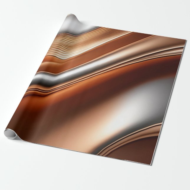Presente Papel de Aperfeiçoamento Padronizado de Onda Bonze (Desenrolado)