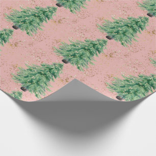Presente Papel de árvore de Natal tradicional/clássico