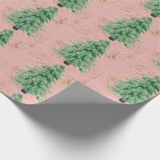 Presente Papel de árvore de Natal tradicional/clássico