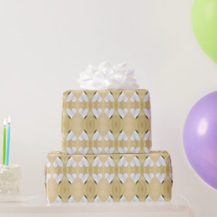 Presente Papel de Coração Envoltório Tradicional de Primeir