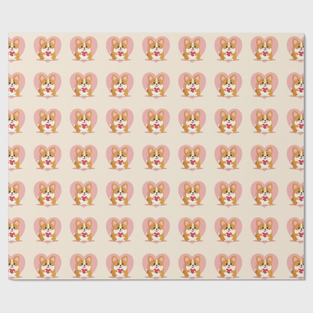 Presente papel de corgi fofo (Aberto)
