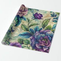 Papel de Decoupage de Móveis com Padrão Floral Per