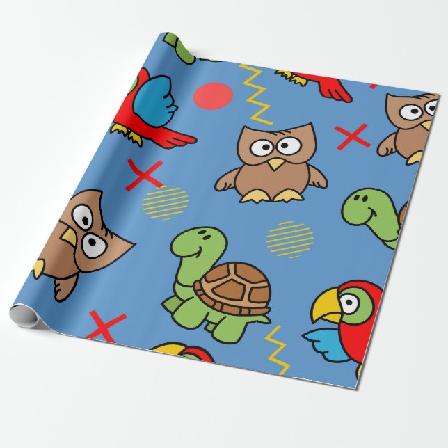Presente Papel de Design de animais (Desenrolado)