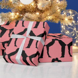 PRESENTE PAPEL DE EMBALAGEM BEIJO ROMÂNTICO DE NATAL