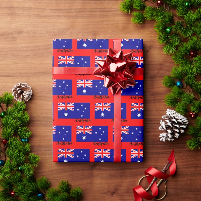 Presente Papel De Embalagem Da Austrália, Red Flag Australi (Presente de Natal)
