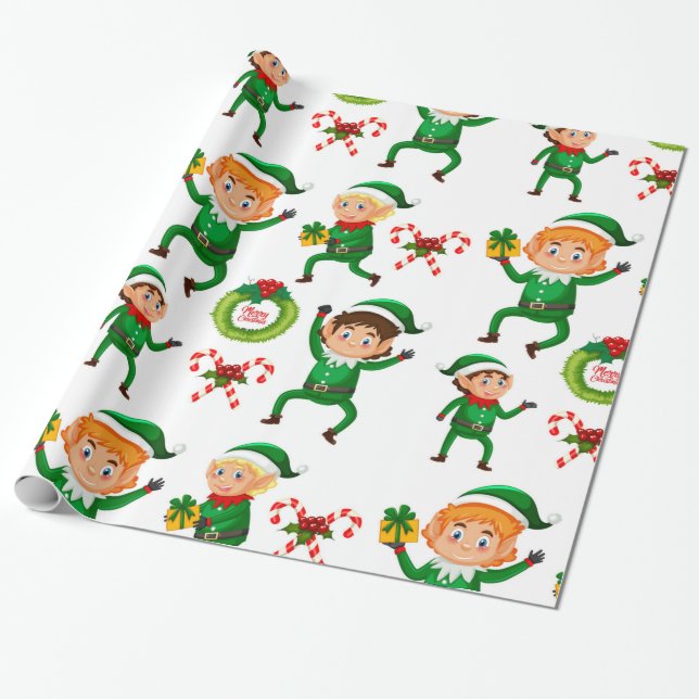 Presente Papel de embalagem de 30" x 6", Papel de embalagem (Desenrolado)