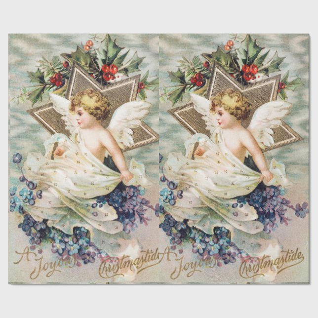 PRESENTE PAPEL DE EMBALAGEM DE ANJO DE NATAL (Barra)