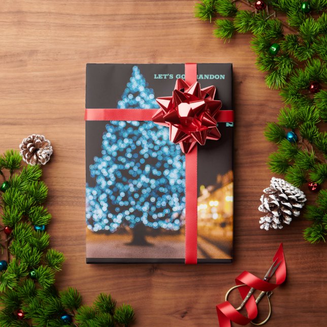 Presente PAPEL DE EMBALAGEM DE ÁRVORE DE NATAL DO vamos GO  (Presente de Natal)