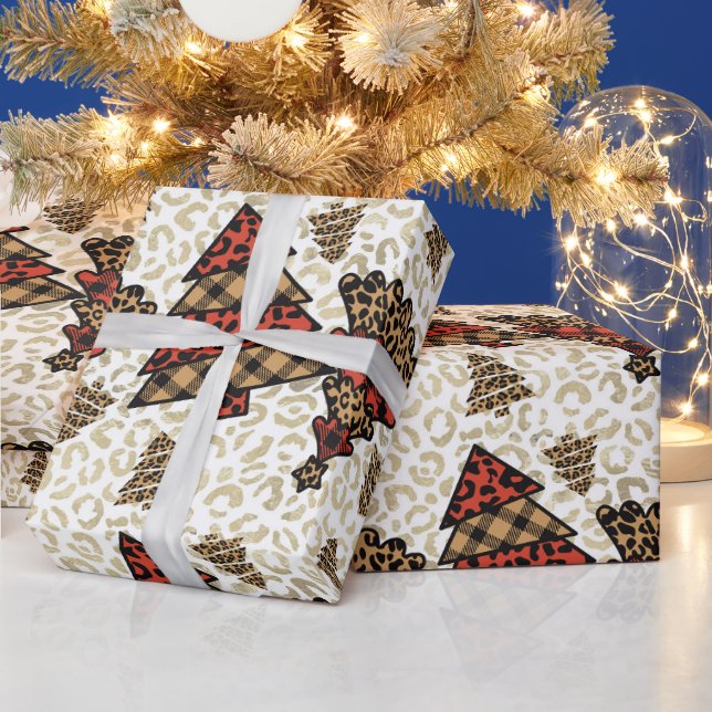 Presente Papel de Embalagem de Árvores de Natal Selvagens (Feriados)