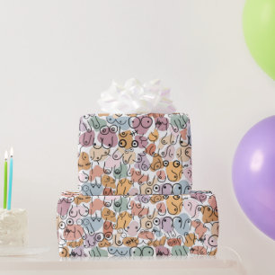 Presente Papel de embalagem de bolos de padrão pastel