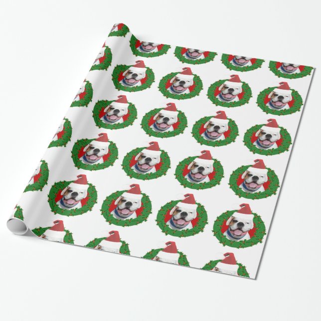 Presente Papel de embalagem de boxe branco de Natal (Desenrolado)