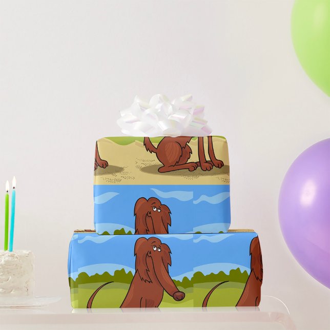 Presente Papel De Embalagem De Cães De Setter Irlandês Puro (Criador carregado)