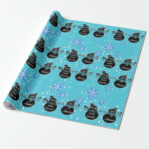 Presente Papel de embalagem de cor azul-bebê a frio