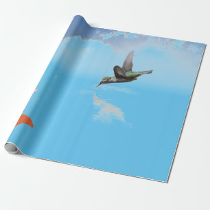 PRESENTE PAPEL DE EMBALAGEM DE DESIGN ORIGINAL HUMMINGBIRD