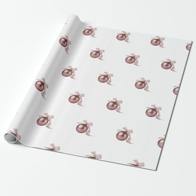 PRESENTE PAPEL DE EMBALAGEM DE FESTA COM ADORNO DE ROSA DES (Desenrolado)