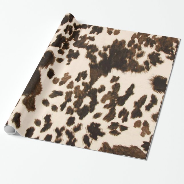 Presente papel de embalagem de impressão de vaca (Desenrolado)