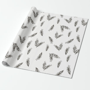 Presente Papel De Embalagem De Inverno Da Madeira