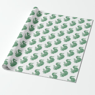 Presente papel de embalagem de jacaré