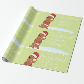 Presente Papel de embalagem de Natal Dachshund