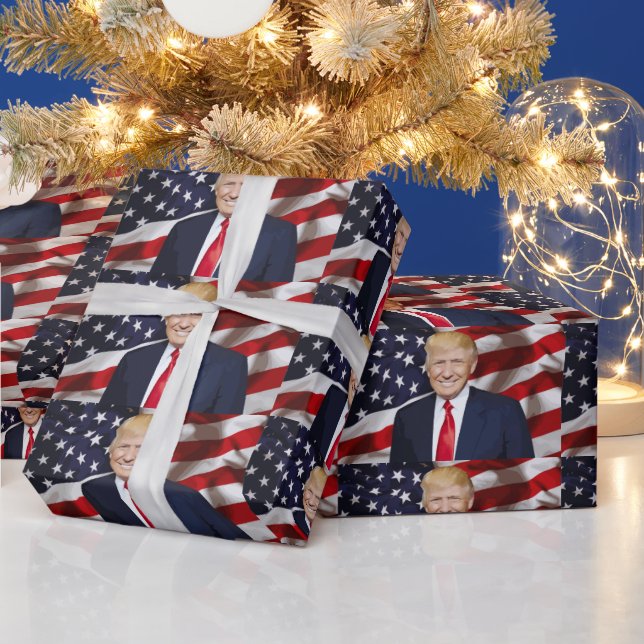 PRESENTE PAPEL DE EMBALAGEM DE NATAL DE TRUMP DONALD (Feriados)