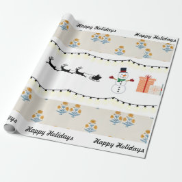 Presente Papel de embalagem de natal do tema de impressão e