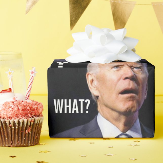 PRESENTE PAPEL DE EMBALAGEM DE NATAL ENGRAÇADO DE JOE BIDEN (Festa de aniversário)