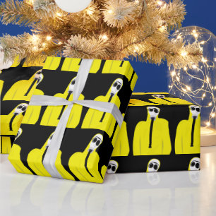 PRESENTE PAPEL DE EMBALAGEM DE NATAL FUNNO EM MÁSCARAS DE G