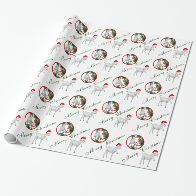 Presente Papel De Embalagem De Natal Saanen E Bebê (Desenrolado)