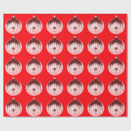 Presente Papel De Embalagem De Ornamento Vermelho E Rosa