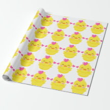 papel de embalagem de patos de borracha amarelo