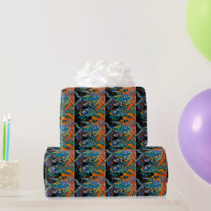 Presente Papel De Embalagem De Peixes De Boho