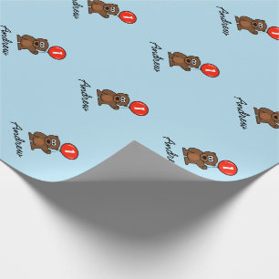 Presente Papel de embalagem de primeiro aniversario de ursi