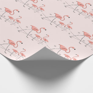 Presente Papel de embalagem Flamingo Pink Trio 2
