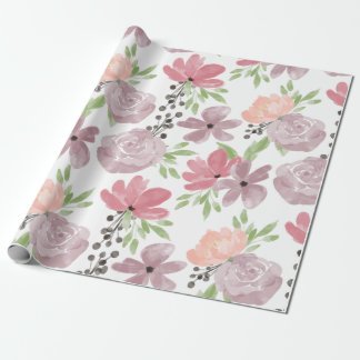 Presente papel de embalagem floral