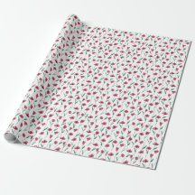 Papel De Embalagem Floral Whimsical - Flores Escri