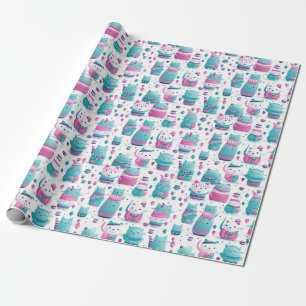 Presente Papel De Embalagem - Gatos Do Orgulho Transgênere 