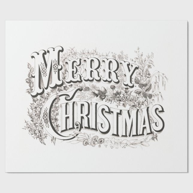 PRESENTE PAPEL DE EMBALAGEM: ILUSTRAÇÃO DE NATAL DE MERCADO (Aberto)
