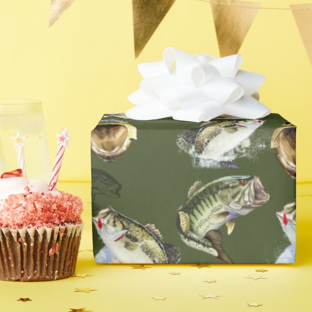 Presente Papel De Embalagem Para Pesca Da Boca-Larga (Festa de aniversário)