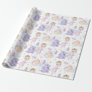 Presente Papel de embalagem princesa e dragão