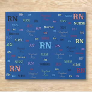 Presente papel de embalagem RN (REGISTERED NURSE)
