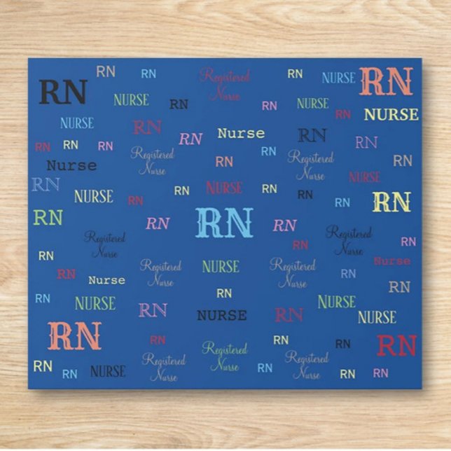 Presente papel de embalagem RN (REGISTERED NURSE) (Criador carregado)