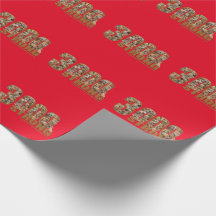 Papel de embalagem vermelho de 3000