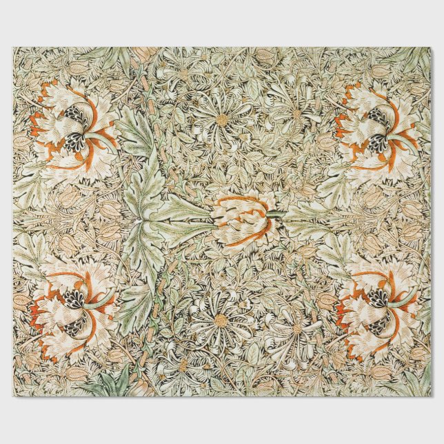 PRESENTE PAPEL DE EMBALAGEM: WILLIAM MORRIS : HONEYSUCKLE (Aberto)