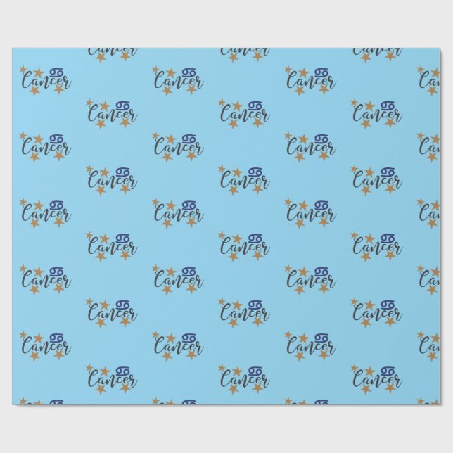 Presente Papel de emblema com cancer - Sinal de estrela - F (Aberto)