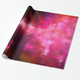 Presente Papel de emblema, cor-de-rosa, do céu noturno