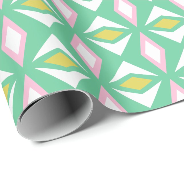 Presente Papel de emblema para o Verão de Diamante Rosa e V (Ponta do rolo)