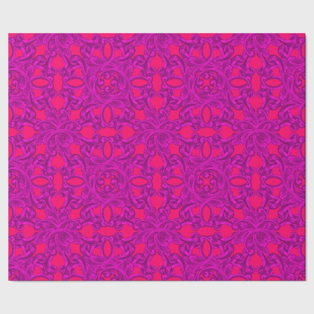 Presente Papel de embrulhamento a quente barroco (Barra)